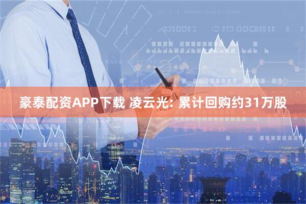 豪泰配资APP下载 凌云光: 累计回购约31万股